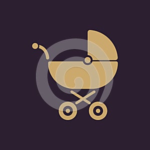 Pram icon. Baby buggy vector design. Baby carriage symbol. web. graphic. JPG. AI. app. logo. object. flat. image. sign