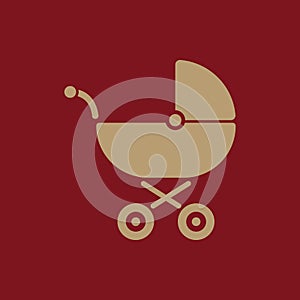 Pram icon. Baby buggy vector design. Baby carriage symbol. web. graphic. JPG. AI. app. logo. object. flat. image. sign