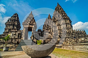 Prambanan or Candi Rara Jonggrang is a Hindu temple compound in Java, Indonesia, dedicated to the Trimurti: the Creator Brahma,