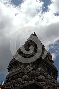 Prambanan tample jogja hindu tample with beautiful sky