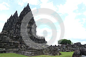 Prambanan temple archaeological site is a tourist destination in Klaten district, Central Java