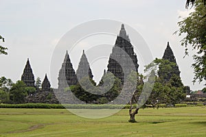 PRAMBANAN TEMPLE AMONG THE LANDSCAPE