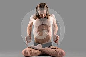 Pranayama in padmasana