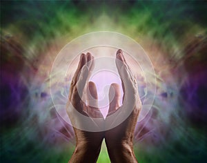 Pranic healer with beautiful Aura photo