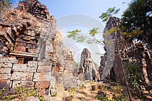 Prasat Banan temple in Battambang, Cambodia photo