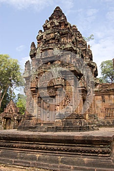 Prasat at Banteay Srei Temple, Angkor, Cambodia