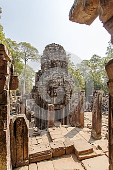 Prasat Bayon in the morning, Angkor Thom, Siem Reap, Cambodia.