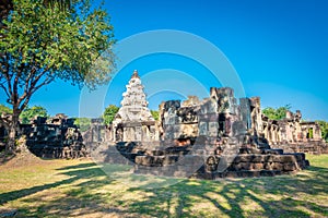 Prasat Hin Phanom Wan Historical Park, Nakhon ratchasima, Thailand. Built from sandstone