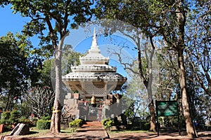 Prasat Khao Kra with shady trees, at Buriram province, Thailand