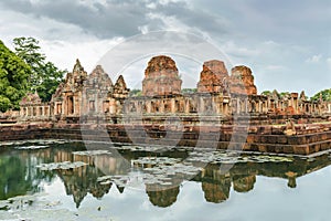 Prasat Muang Tam Sanctuary,a 1,000 years old Khmer temple complex, Buriram province, Thailand.