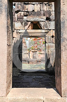 Prasat Muang Tam temple in Buriram on Thailand