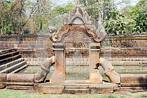 Prasat Muang Tam temple in Buriram on Thailand