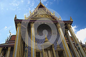 Prasat Phra Thep Bidon at Wat Phra Kaew - the Temple of Emerald Buddha in Bangkok, Thailand photo