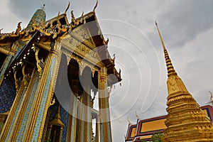 Prasat Phra Thep Bidon. Wat Phra Kaew (Temple of the Emerald Buddha). Bangkok. Thailand photo