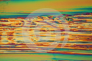 Praseodymium nitrate crystals under the microscope