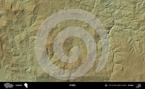 Prasily outlined, Czechia. Physical