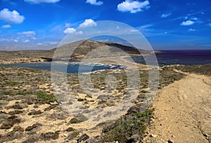 Prasonisi.Landscape in a sunny day