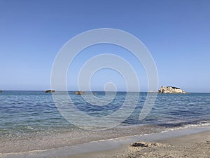 Prasoudi beach in Corfu island