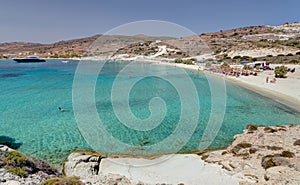 Prassa beach, Kimolos island, Cyclades, Greece