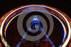 Prater Ferris Wheel in run, Wien, Austria