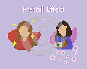 Pratfall effect which shown that the attractiveness is enhanced if she commits a clumsy blunder