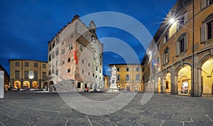 Prato, Italy. Panorama of Piazza del Comune square photo