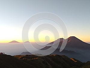 Prau Mountain Golden Sunrise