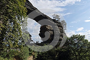 Pravcicka brana rock gate, Bohemian Switzerland, Czechia