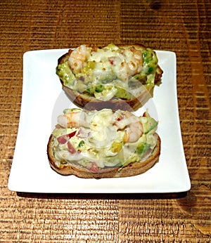 Prawn and Avocado Toast