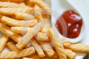 Prawn crackers stick on plate and ketchup homemade crunchy prawn crackers or shrimp crisp traditional snack