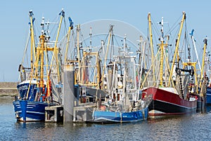 Prawn fishing boats in Dutch harbor Lauwersoog