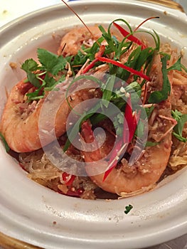 Prawn and glass noodle or Prawn Tang Hoon