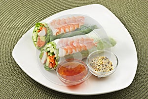 Prawn salad sushi roll