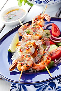 Prawn skewers