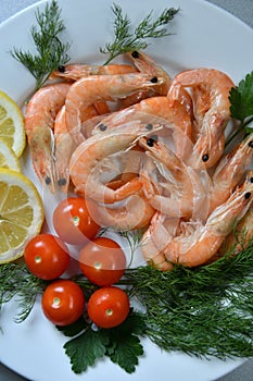 Prawns Latin. Caridea as food - delicacy