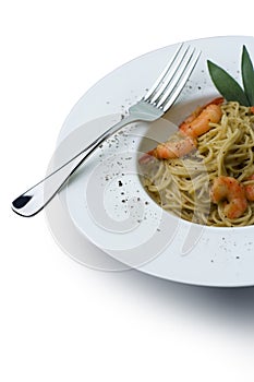 Prawns and Pasta series; clipping path