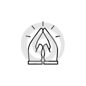 pray, death, hands outline icon. detailed set of death illustrations icons. can be used for web, logo, mobile app, UI, UX