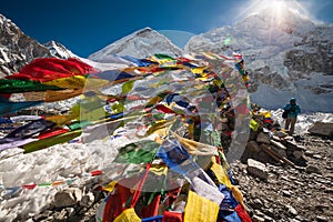 Pray flags in Everest base camp