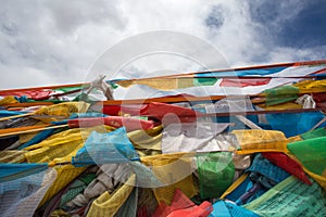 Pray flags in Tibet