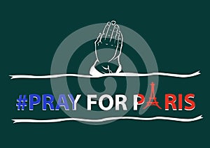 Pray for Paris concept