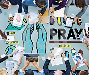 Pray Praying Hope Help Spirituality Religion Concept