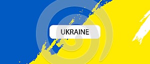 Pray for Ukraine concept banner or background. Patriotic of Ukraine flag. Abstract yellow-blue grunge background. Vector EPS 10