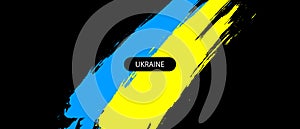 Pray for Ukraine concept banner or background. Patriotic of Ukraine flag. Abstract yellow-blue grunge background. Vector EPS 10