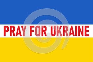 Pray for Ukraine concept banner. Vector image