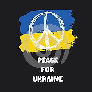 Pray for Ukraine. concept of praying for peace in Ukraine with blue and yellow flag. Vector illustration