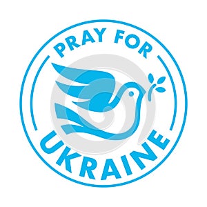 Pray for Ukraine dove symbol