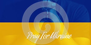 Pray For Ukraine, flag Ukraine. Russia vs Ukraine stop war, Russia and Ukraine fighting