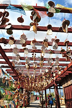 Pray wood decoration, Ethnic minority Village