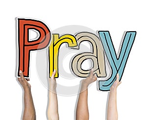 Pray Word Concepts Isolated on Background