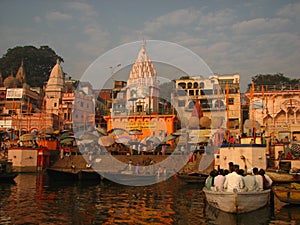 Prayag Ghat in Benaras India photo